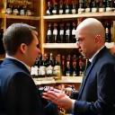 Sommelier che consiglia un cliente